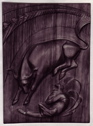 Rodeo, relief, gumwood (1937)