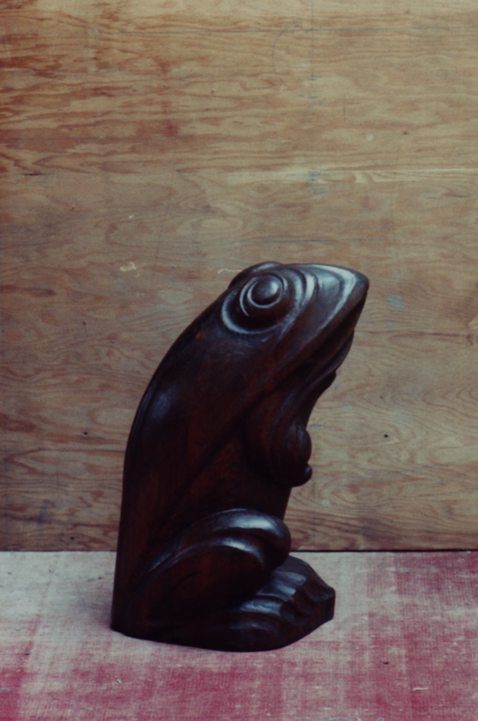 Frog-Prayer (view 1), black walnut (1985)